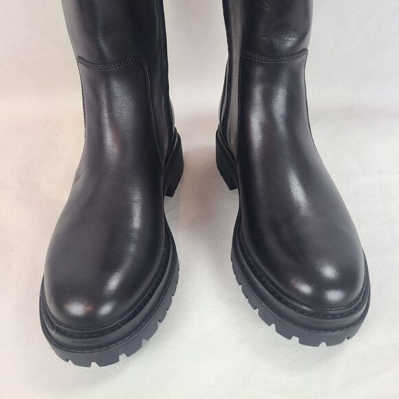 New MICHAEL KORS Women's (9.5) Black Regan Leather Riding Boots $442.95 - Picture 4 of 8